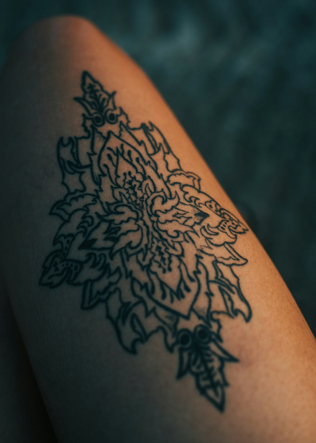 black and white dragon tattoo