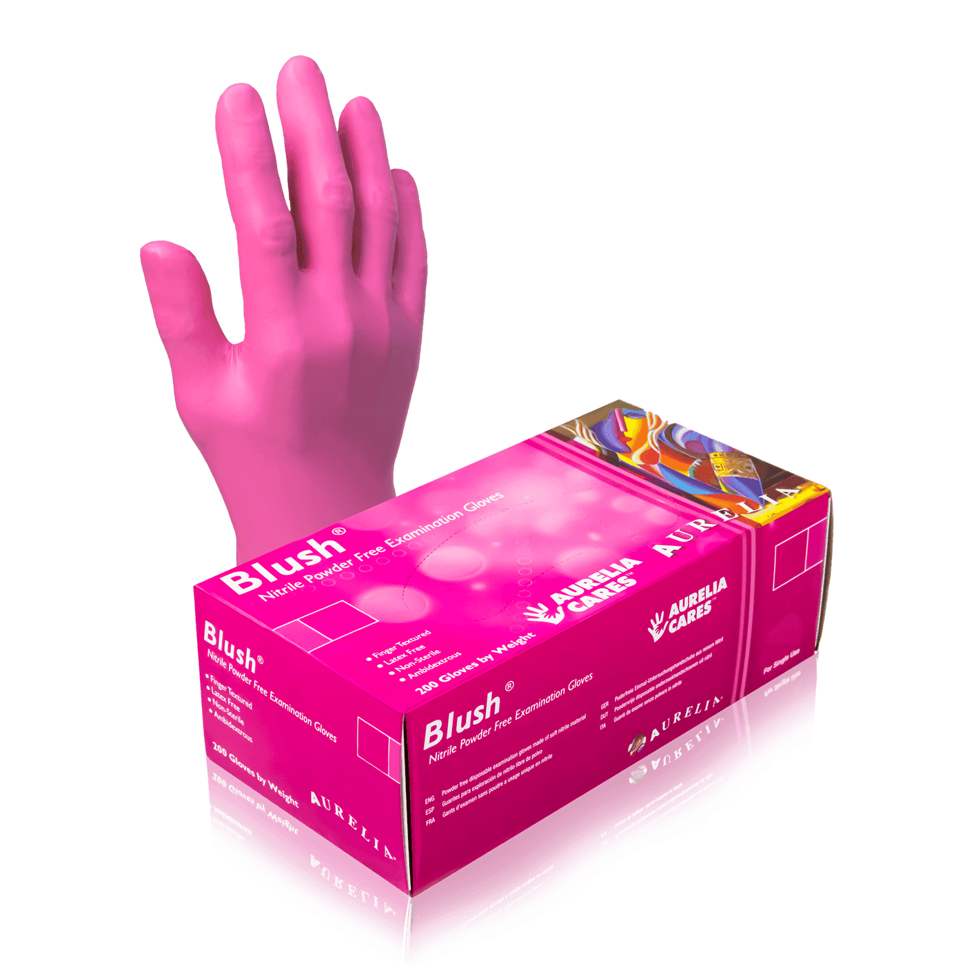 Aurelia Blush Nitrile Gloves (Box of 200)