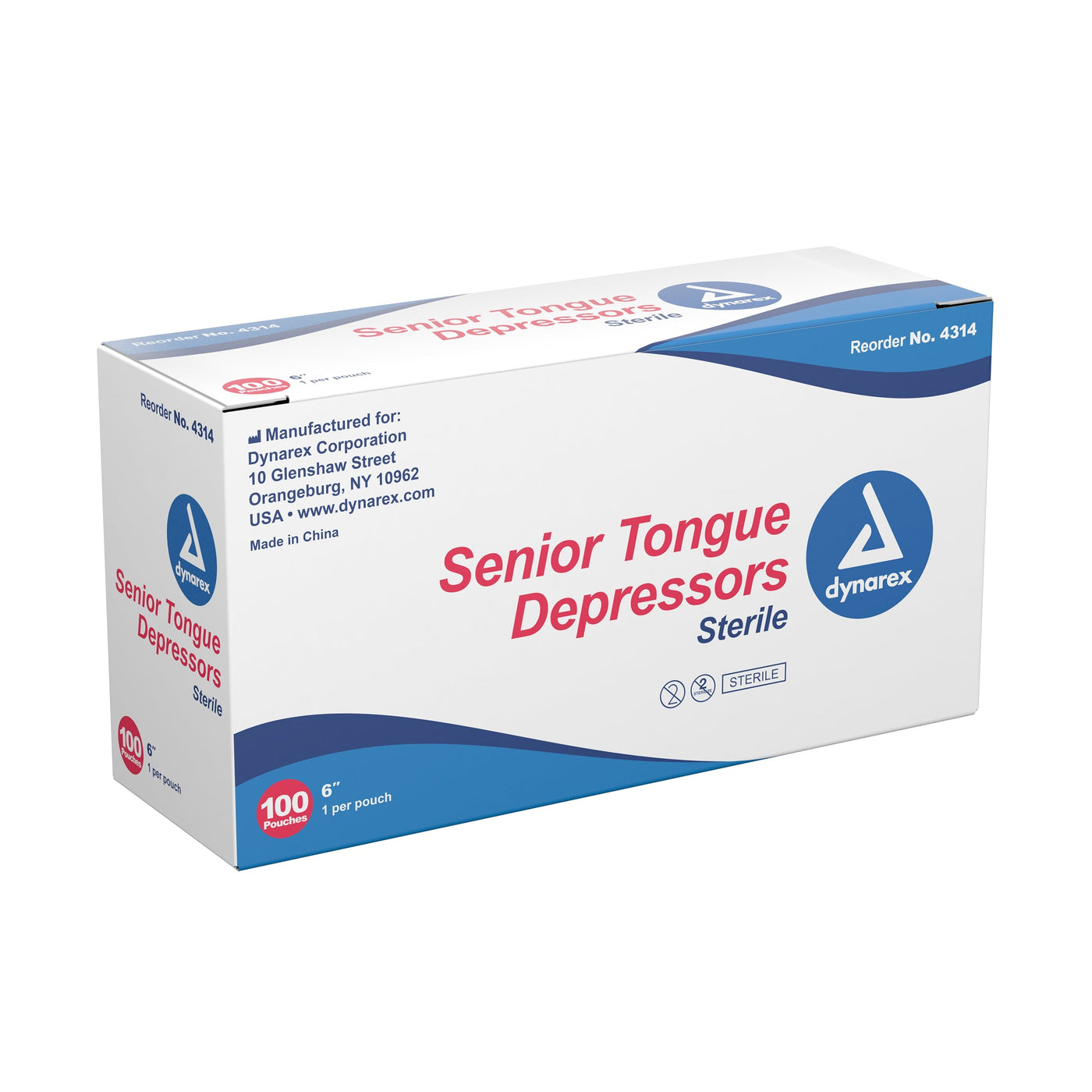 Dynarex Senior Tongue Depressors - Station Prep. & Barriers - FYT Tattoo Supplies Canada